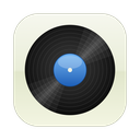 Unsub app icon: a vinyl record with a glossy blue label